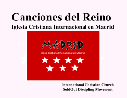 Canciones - Madrid International Christian Church