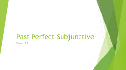 Si Past Perfect Subjunctive