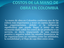 costos de la mano de obra en colombia