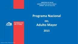 Programa Nacional del Adulto Mayor 2015