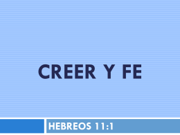 CREER Y FE - Alianza Cristiana del Valle