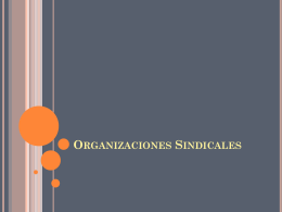 Organizaciones Sindicales