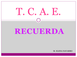 T.C.A.E. RECUERDA