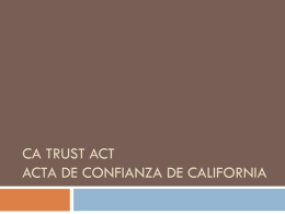 CA TRUST Act - California TRUST Act