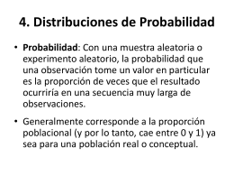 4. Distribuciones de probabilidad