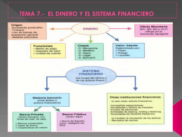 TEMA 7.- EL DINERO Y EL SISTEMA FINANCIERO