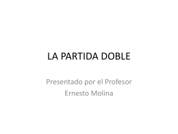 La Partida Doble I Parte - Editorial J. Ernesto Molina
