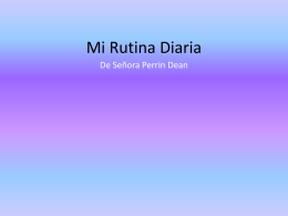 Mi Rutina Diaria - WLWV Staff Blogs