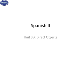 Spanish II direct object I respond