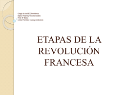Etapas de la Revolución Francesa" (8° A)