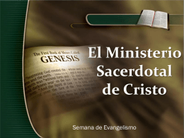 El Ministerio Sacerdotal de Cristo