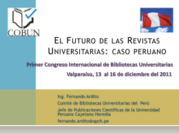 El Futuro de las Revistas Universitarias caso peruano