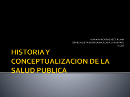 historia y conceptualizacion de la salud publica
