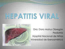 HEPATITIS VIRALES - Pediatría I y Patología II