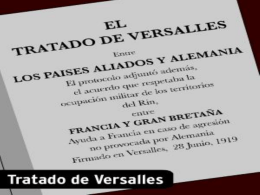 El Tratado de Versalles