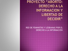 presentación proyecto aborto linea chile 2011