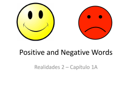 Positive and Negative Words