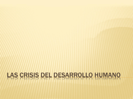 Las crisis del desarrollo humano