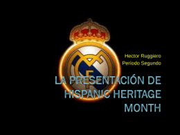 Hispanic heritage month presentation