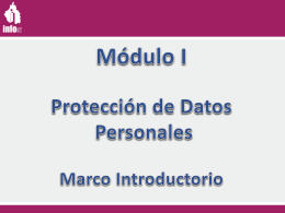 Derecho a la Protección de Datos Personales