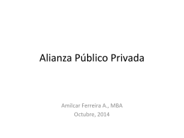 Mag. Amílcar Ferreira - Mesa debate: "Alianza Público Privada"