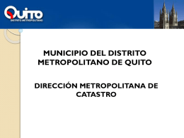 MUNICIPIO DEL DISTRITO METROPOLITANO DE QUITO