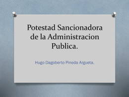Potestad Sancionadora de la Administracion Publica.