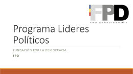 Programa Lideres Politicos - Fundación Por la Demoracia