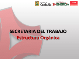 SECRETARÍA DEL TRABAJO Subsecretaría de Justicia Laboral