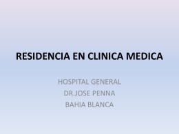 RESIDENCIA EN CLINICA MEDICA