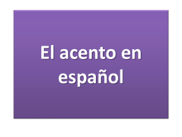 El acento en español