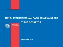 Túnel Internacional Agua Negra y sus desafíos Documento PDF