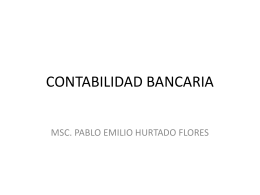 CONTABILIDAD BANCARIA - Prof. Pablo Emilio Hurtado