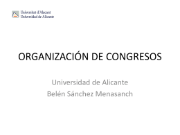 organización de congresos - Servicio de Selección y Formación