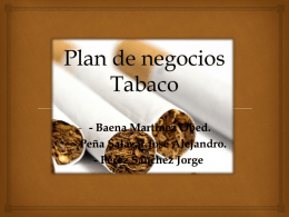 Plan de negocios Tabaco