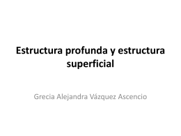 Estructura profunda y estructura superficial