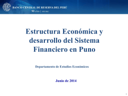 Estructura Económica y desarrollo del Sistema Financiero en Puno