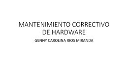 mantenimiento correctivo de hardware genny