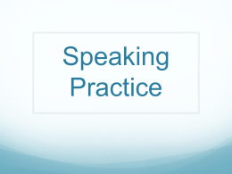 Speaking Practice