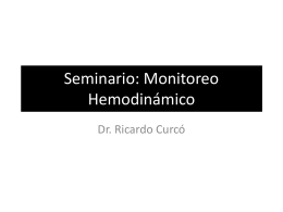 Seminario: Monitoreo Hemodinámico