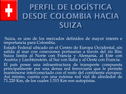 PERFIL DE LOGÍSTICA DESDE COLOMBIA HACIA SUIZA
