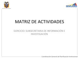 MATRIZ DE ACTIVIDADES