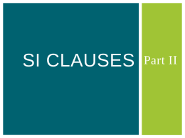 Ch11 Si Clauses