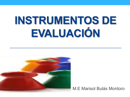 Instrumentos de Evaluación