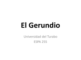 El Gerundio - WordPress.com
