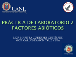 Práctica de laboratorio 2 Factores abióticos