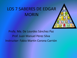 LOS 7 SABERES DE EDGAR MORIN