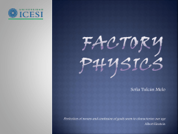 FACTORY PHYSICS - Universidad Icesi