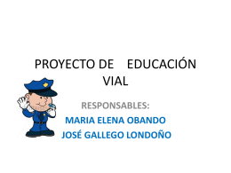 PROYECTO DE EDUCACIÓN VIAL