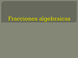 Fracciones algebraicas